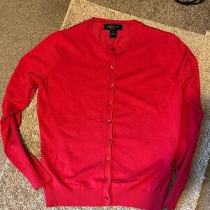 August silk Women's Vibrant Red Cardigan